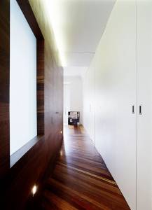 Laminate-flooring-Bright-corridor-Fascinating-hidden-light-Stainless-steel-door-knob